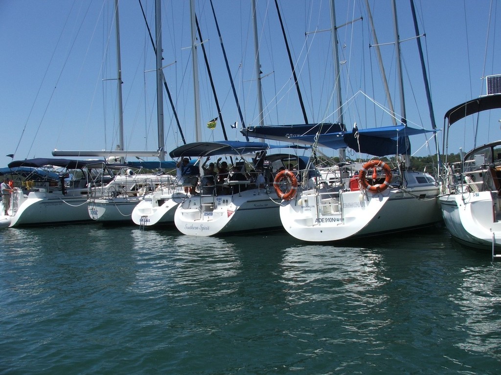 Raft up at Styles Point 09 - Catalina Yachts Lake Macquarie Rendezvous © Rod Mackay